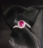 Anneau Davite & Delucchi Femme in Or blanc Rubino AA030009RBS